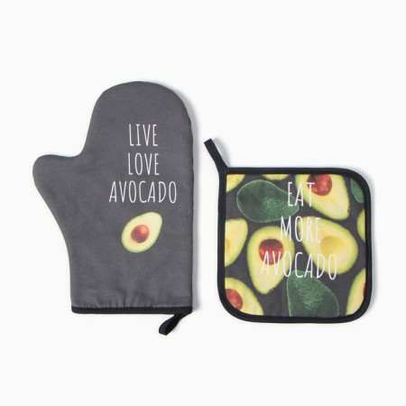 Avocado kitchen set of a 20x28cm mittens, a river 19x19cm, 100% HL-1