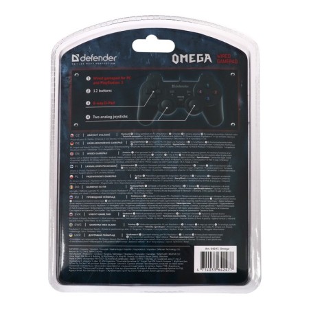 Defender Omega USB gamepad, wired, vibration, for PC, USB, black-6