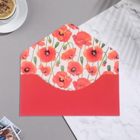 Envenue for money "for you!" Soft Tach, embossing, red color, 9x19 cm-2