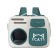 A backpack for carrying cats and dogs, transparent, 40 x 30 x 26 cm, gray-green