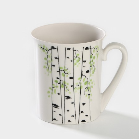 Porcelain mug "Birch", 300 ml