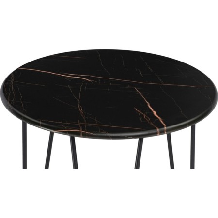 Shani quartz coffee table black/metal, black 60x60x62 cm-2