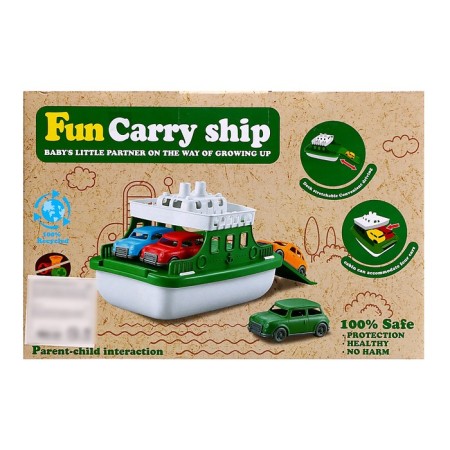 Ferry with cars, green color-15