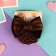 Hair machine "Bow" with a mesh for a bundle, D-10 cm, brown