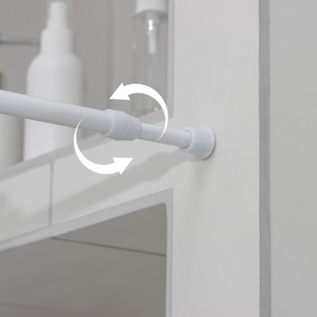 Universal cornice, sliding 40-70 cm, white color-4