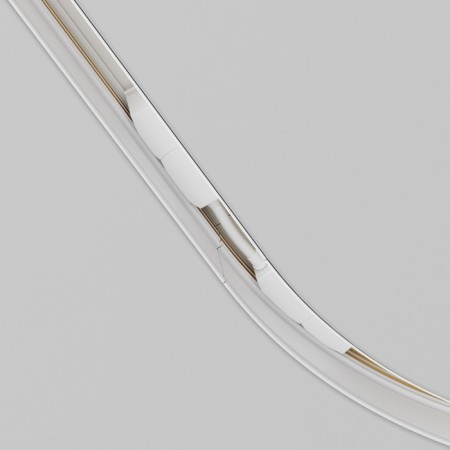 Radius power connector for the track system Technical TRA034CS-W, 19x1.6x1.8 cm, white color-2