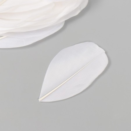 Decorative goose “white” in the shape of a sheet set 40 pcs h = 5-7 cm-2