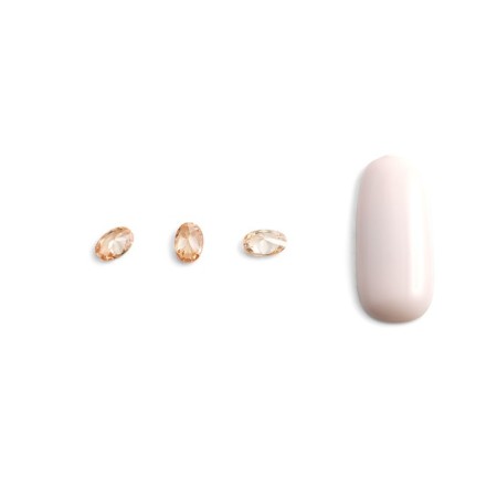 Crystals for volumetric inlay Pole "Oval", No. 1, Shampan, 10 pcs