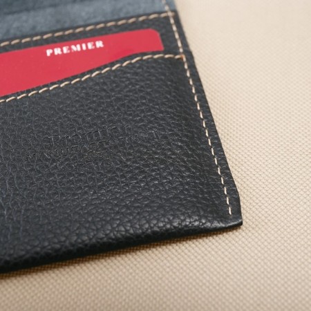 O-89-25 Driver wallet with O-910 button, Black Cascade Matte-25-2