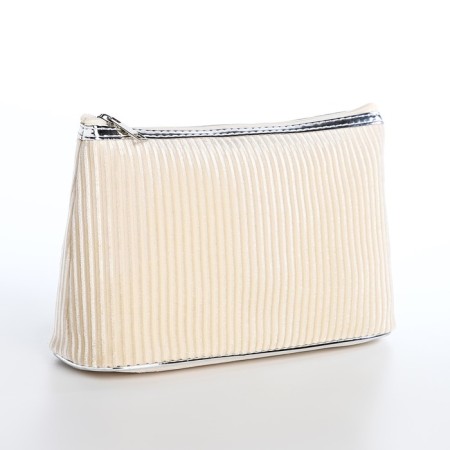 Lightning cosmetic bag, beige color