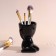 Interior subject "Mr. Green" A lover of silence 11.1*9.7*8.5 black ceramics