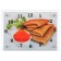 Carty clock, interior "pancakes with red caviar", silent, 25 x 35 cm