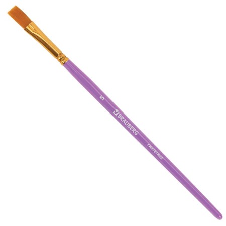 System of brushes synthetics 10 pieces, Brauberg, round; oval; flat; Liners-4