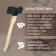 Calun-Topor from steel rolling tundra, with birch ax and chipper, 2.5 kg