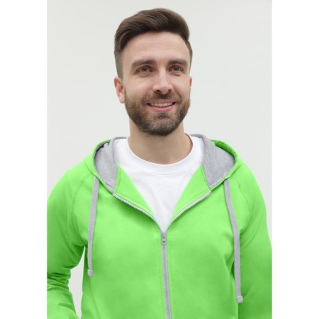 Male sweatshirt, size 44, color is bright green-8