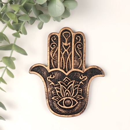 Focus stand Polystone "Fatima Hand" Bronze 9.2x11x1 cm