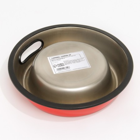 A bowl with a non -slip base is a rounded color with a pen, 710 ml, red-3