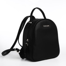 Women's backpack city, Textura, black color
