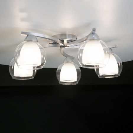 Ceating chandelier Citilux "Christie" CL152157, 54x54x19 cm, 5x75W, e27, gray color gray-3