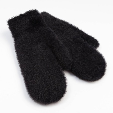 Female mittens, black color, size 7-8-1