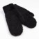 Female mittens, black color, size 7-8