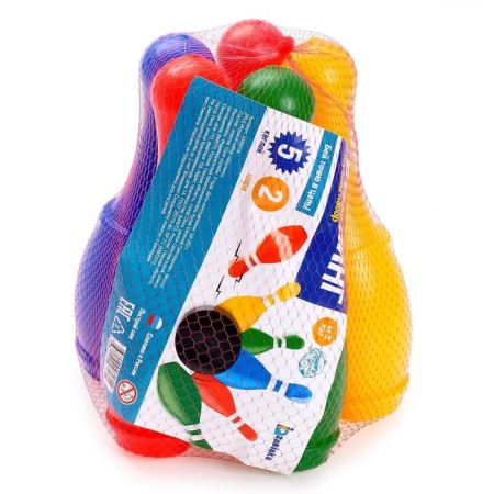 Bowling "Set 34", Color, 5 Kugli, 2 balls, in a grid-1