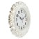 Watching clock, interior, silent, D-40.5 cm, white with gold