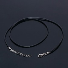 Rubber, incomplete, 60 cm, d = 2 mm, black color in silver