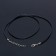 Rubber, incomplete, 60 cm, d = 2 mm, black color in silver