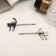 Invisible hair "cat with a star" (set 2 pcs) 6 cm