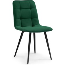 Stool on a metal frame chilli to metal/velor, black/green 44x50x85 cm