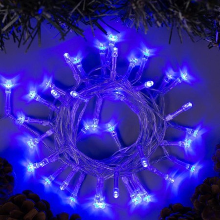 Garland "thread" 2 m, IP20, transparent thread, 20 LED, glow blue, 2 modes, AAH3