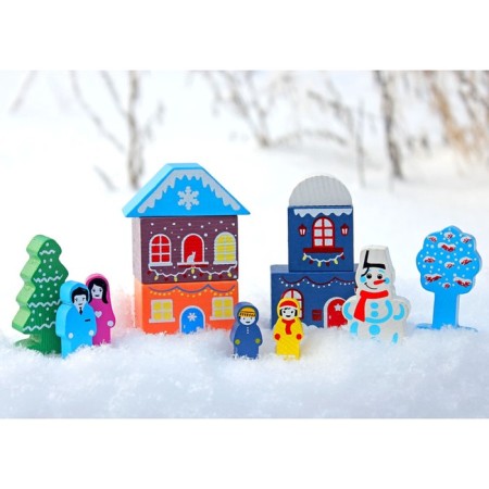 Wooden designer "Color Town New Year"