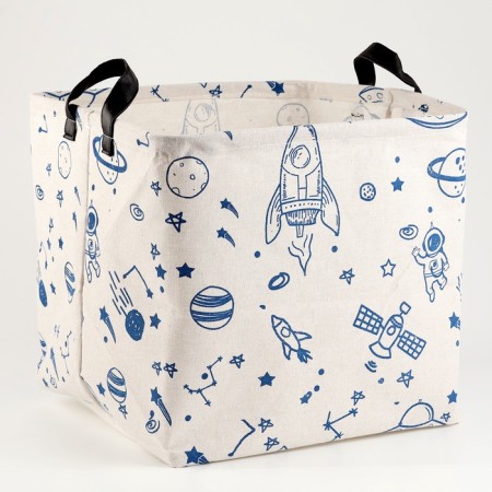 Basket for toys "in space" 30x30x30 cm-7