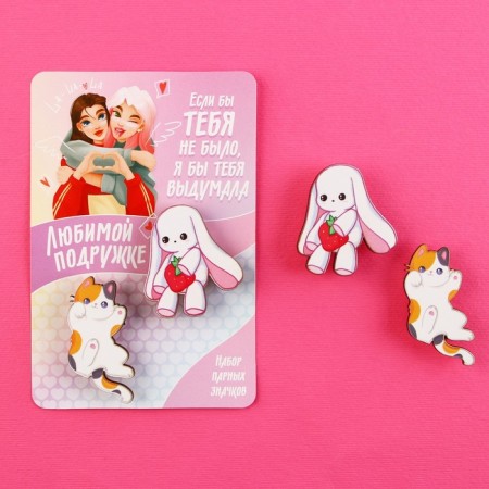 Wooden icons "beloved girlfriend", 2 pcs.-1