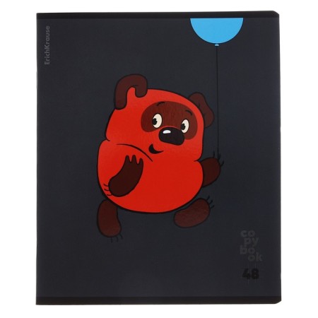 Notebook of 48 sheets in the Erichkrause "Winnie the Pooh", cover coated cardboard, an offset block 100%, mix-3