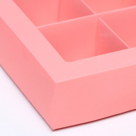 Box for sweets 4 pcs, pink, 12.5x 12.5 x 3.5 cm,-2