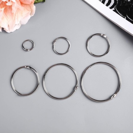 Rings for creativity (for photo albums) external d = 2, 3, 4, 5.5, 7, 8 cm set 6 pcs-1