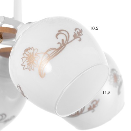 Gabriel chandelier 5x60W E27 white 46x46x28cm-5