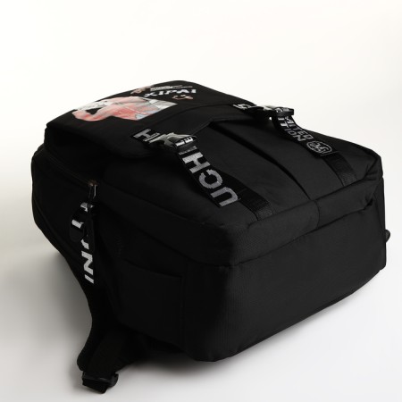 Youth backpack from lightning textiles, 5 pockets, black color-4
