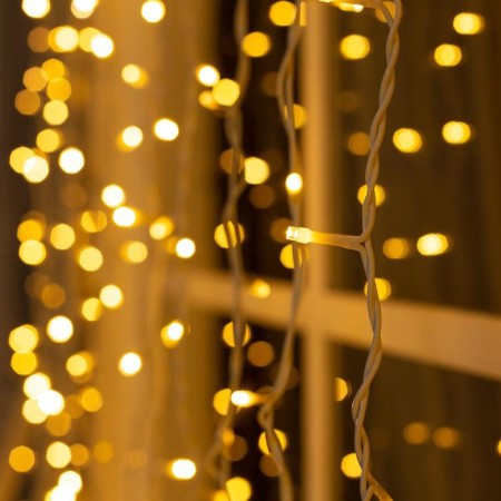 Garland "Curtain" 2 × 3 m, IP44, UMS, white thread, 760 LED, warm white glow, 220 V-2