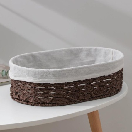 Basket wicker share "Lira", 34 × 24 × 10.5 cm, brown color