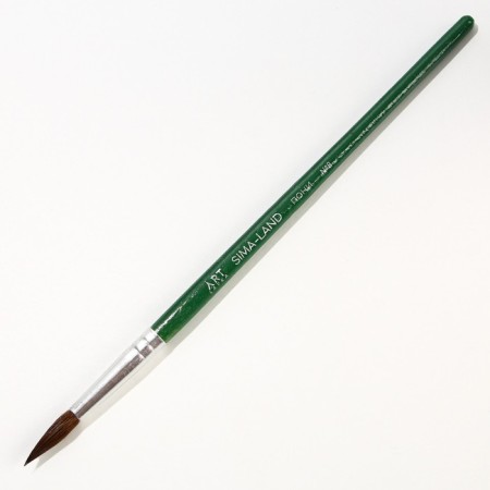 Brush for drawing from hair ponies Round No. 8 short handle-1