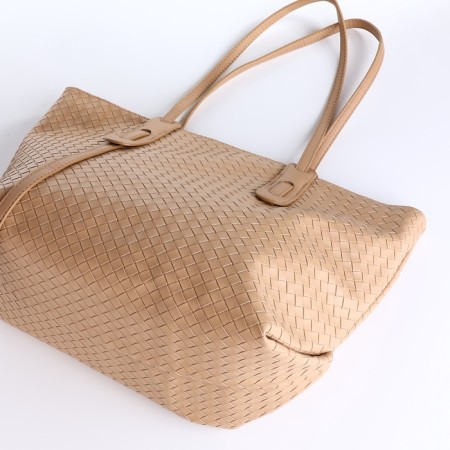 Zipper bag with lightning, beige color-7