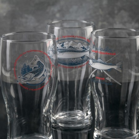 A glass glass for beer “Tyulip. Fishing ", 570 ml, MIX drawing-1