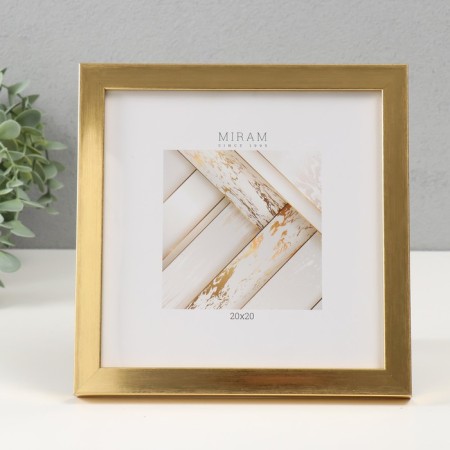 Photo frame plastic Gallery 20x20 cm, 641811 gold (plastic screen)