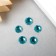 Decor for creativity plastic "Rhinestones Round. Blue" (set of 200 pcs) 0.5x0.5 cm