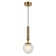 Suspension Felis 1xe27 40W, size 13x13x37-150 cm, bronze color