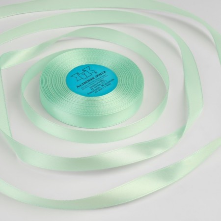 Satin tape, 12 mm × 33 ± 2 m, mint color No. 010