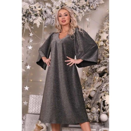 Women's dress, size 46, gray color-7